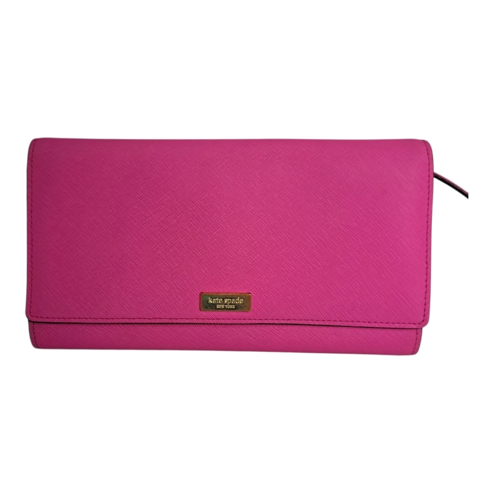Kate Spade Phoenix Newbury Lane Trifold Snap Wallet - Hot Pink